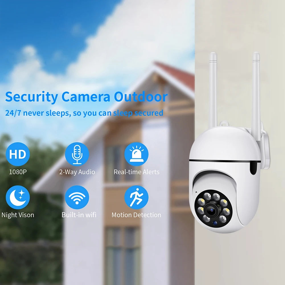 A7 Wireless 2.4G WiFi Security Camera – 2MP Night Vision Mini Camera with Two-Way Audio & 360° Viewing Angle