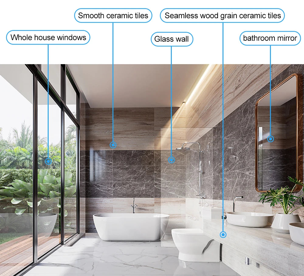 ABIR WD8 Robot Window Cleaner – Dual Water Spray, Smart Memory, High Vacuum Suction, Laser Sensor, Home Glass Cleaning Robot