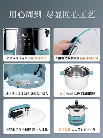 Intelligent Cooking Machine 3L Fully Automatic Multi-function Reservation Kitchen Household Cooking Pot