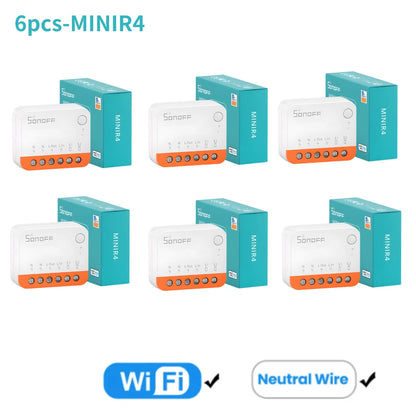 مفتاح SONOFF Mini R4/ZBMINI L2 الذكي Zigbee/Wi-Fi – تحكم ثنائي الاتجاه للمنزل الذكي، يعمل مع Alexa وGoogle Home وYandex Alice