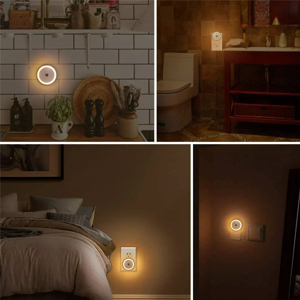 Xiaomi LED Night Light Smart Sensor Plug-in Round Wall Lamp