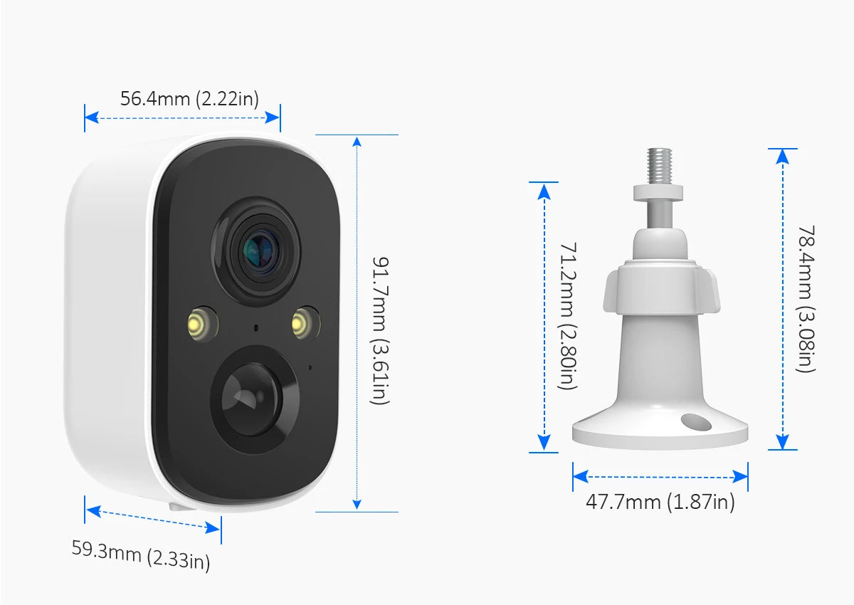 Techage 3MP Solar-Powered Wireless Security Camera – AI Human Detection & Two-Way Audio