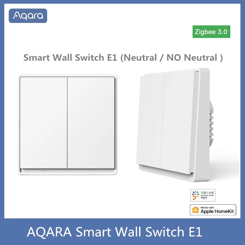 Aqara Smart Wall Switch E1 ZigBee 3.0 Smart Home Wireless Key Light Switch with Fire Wire