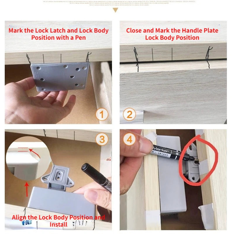 Invisible No-Drill Cabinet Lock – Smart Electronic Sensor Lock for Wardrobes and Cabinets