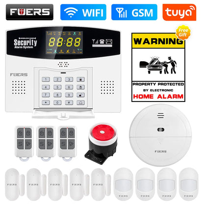 Fuers Tuya Smart WIFI 4G GSM Alarm System – Wireless Security with Motion Sensors, Alexa & Google Control