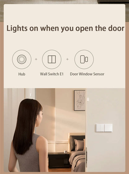 Aqara Smart Wall Switch E1 ZigBee 3.0 Smart Home Wireless Key Light Switch with Fire Wire