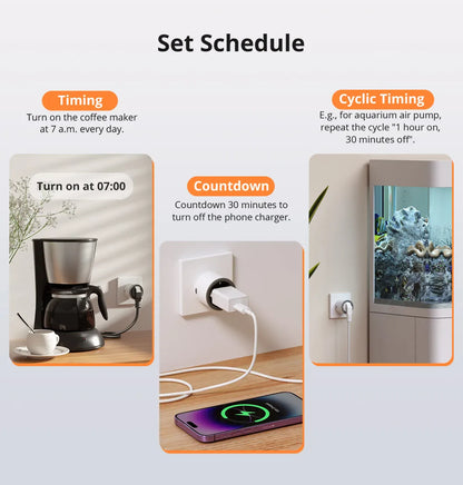 SONOFF iPlug S60 EU/UK Wi-Fi Smart Socket Overload Protection Timer Smart Scene Remote Control via eWeLink Alexa Google IFTTT