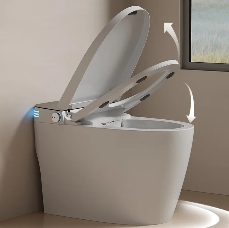 Smart Toilet with Bidet, Heated Seat, Auto Flush, Foot Sensor, and Remote Control