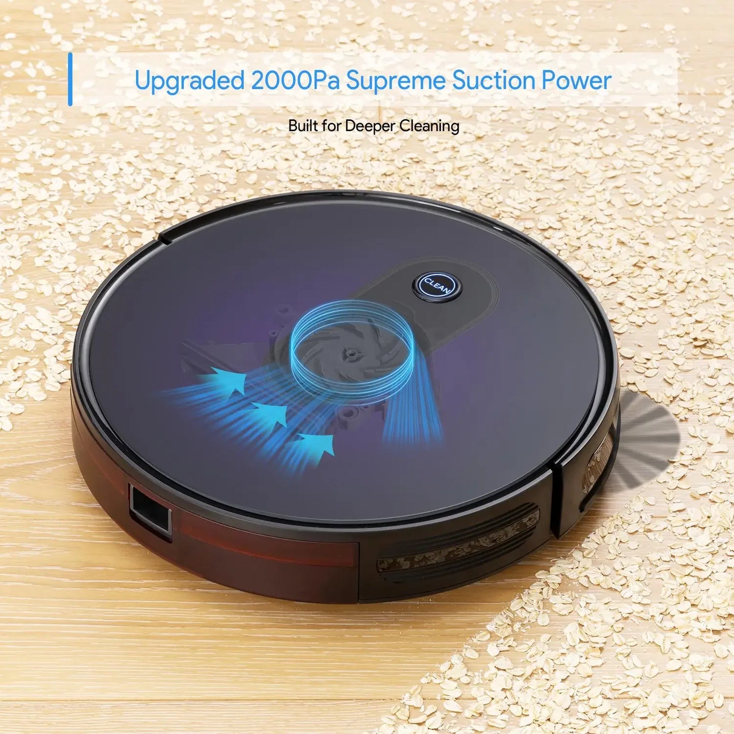 Bagotte 2000Pa Smart Robot Vacuum Cleaner – Powerful Suction with Infrared & Ultrasonic Sensor for Efficient Cleaning