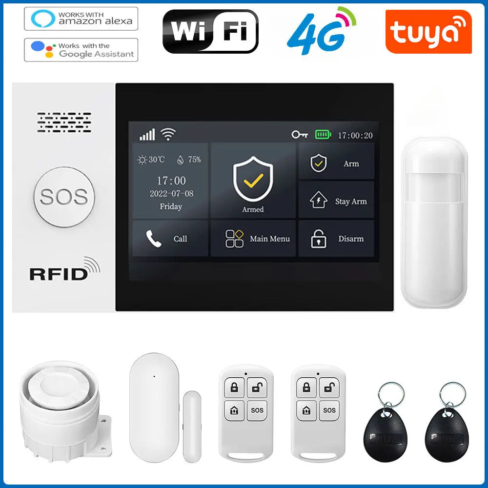 YUPA Tuya Smart Home Security Alarm System with PIR & Door Detectors