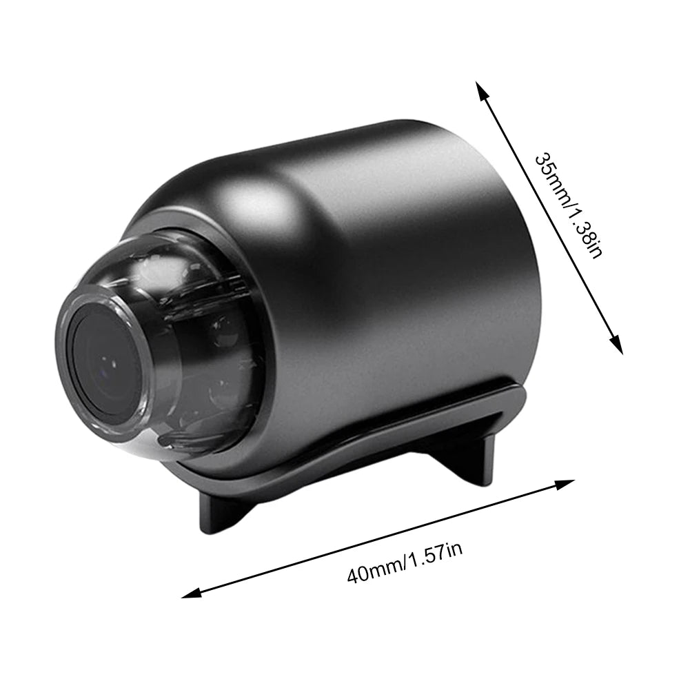 كاميرا صغيرة لاسلكية تعمل بالواي فاي مع رؤية ليلية ودقة 1080 بكسل وكشف الحركة وتسجيل الصوت بالفيديو