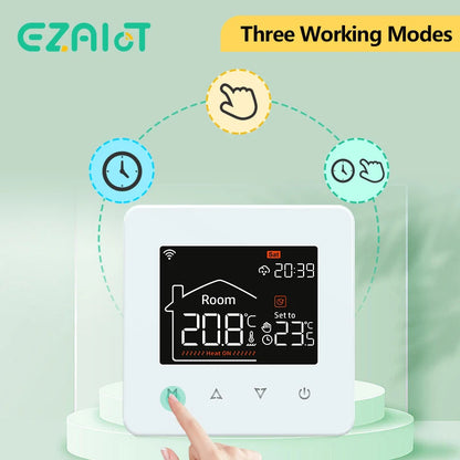 Tuya Smart Thermostat for Electric & Water Floor Heating, Gas Boiler WiFi Temperature Remote Controller – Works with Google & Alexa