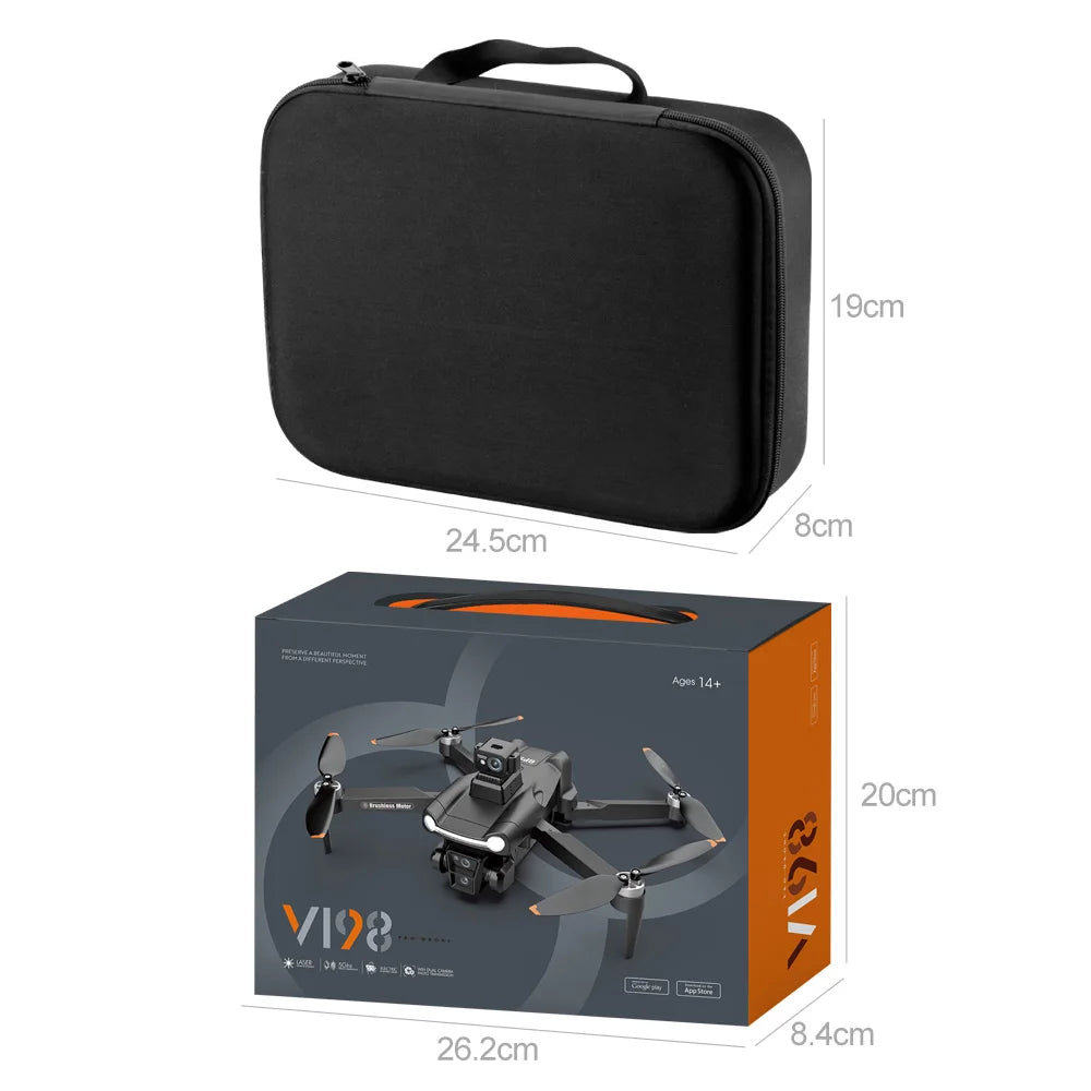 V198 GPS Drone For Xiaomi with 8K Professional HD Camera, 5G WiFi, Obstacle Avoidance, Optical Flow, Brushless, Foldable Quadcopter