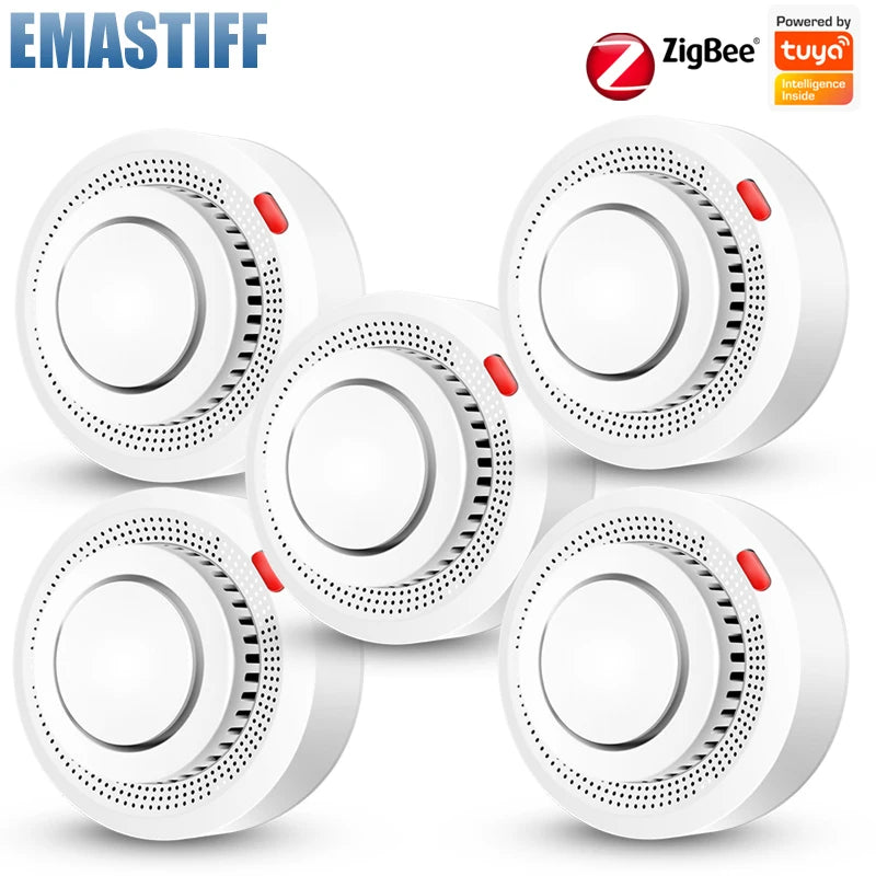 eMastiff ZigBee Smoke Detector – Tuya Smart Home Fire Alarm System with Google Assistant Support