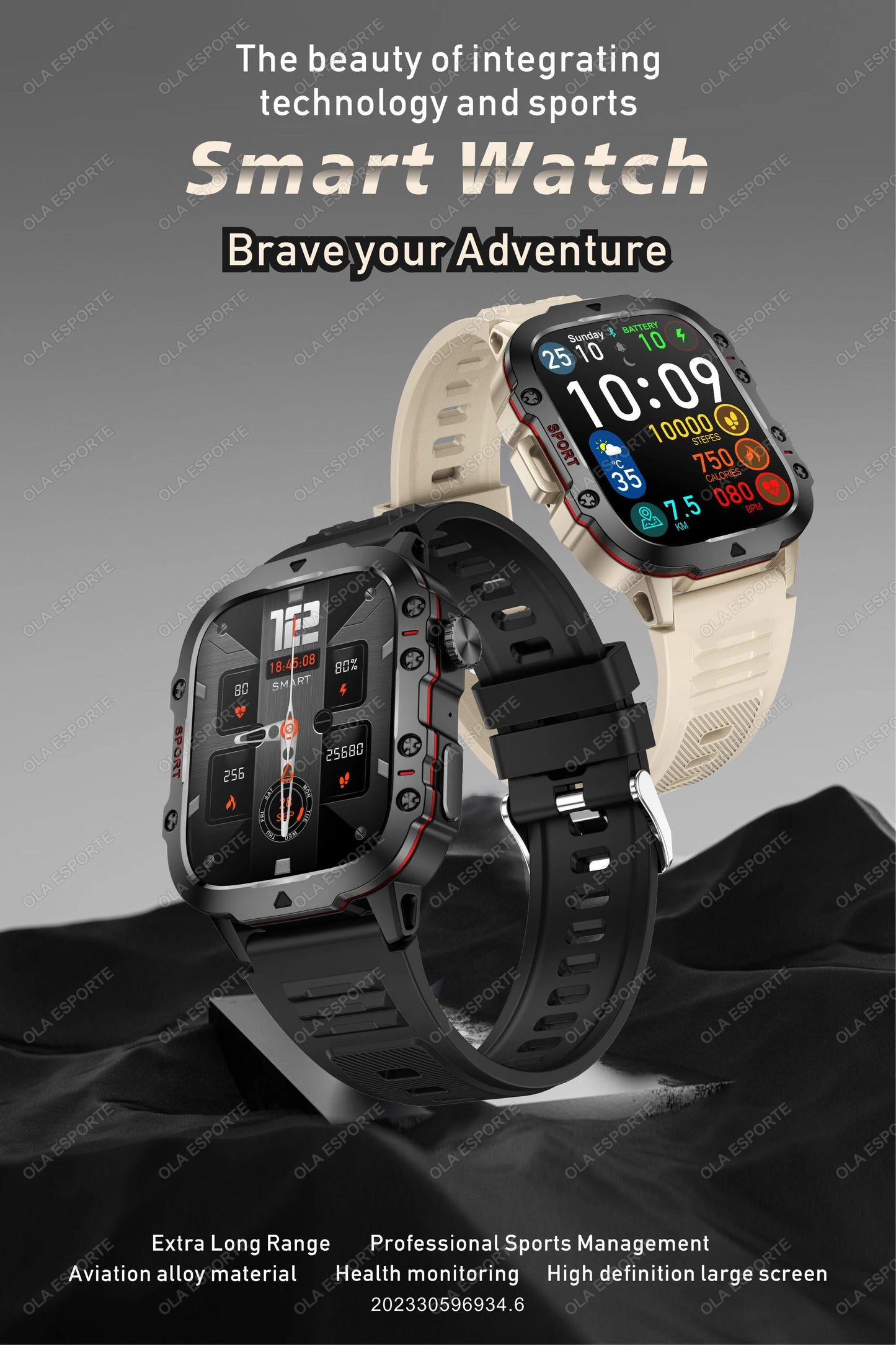 2025 Military Smart Watch for Men | IP68 Waterproof, 1.81" Screen, Fitness Tracker, BT Call, Outdoor Sports