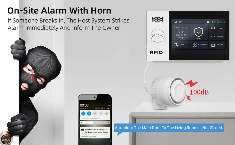 YUPA Tuya Smart Home Security Alarm System with PIR & Door Detectors