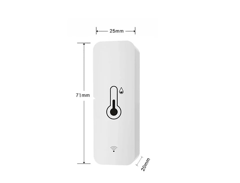 Tuya ZigBee WiFi Temperature and Humidity Sensor – APP Remote Monitoring, Works with Alexa & Google Assistant