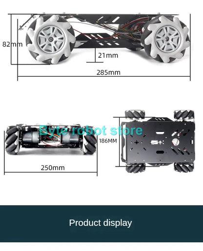 V3 Mecanum Wheel 25Kg Load RC Tank with 12V Motor Robot Car Chassis for Arduino Robot DIY Kit UNO/ESP32 PS2 Programmable Robot