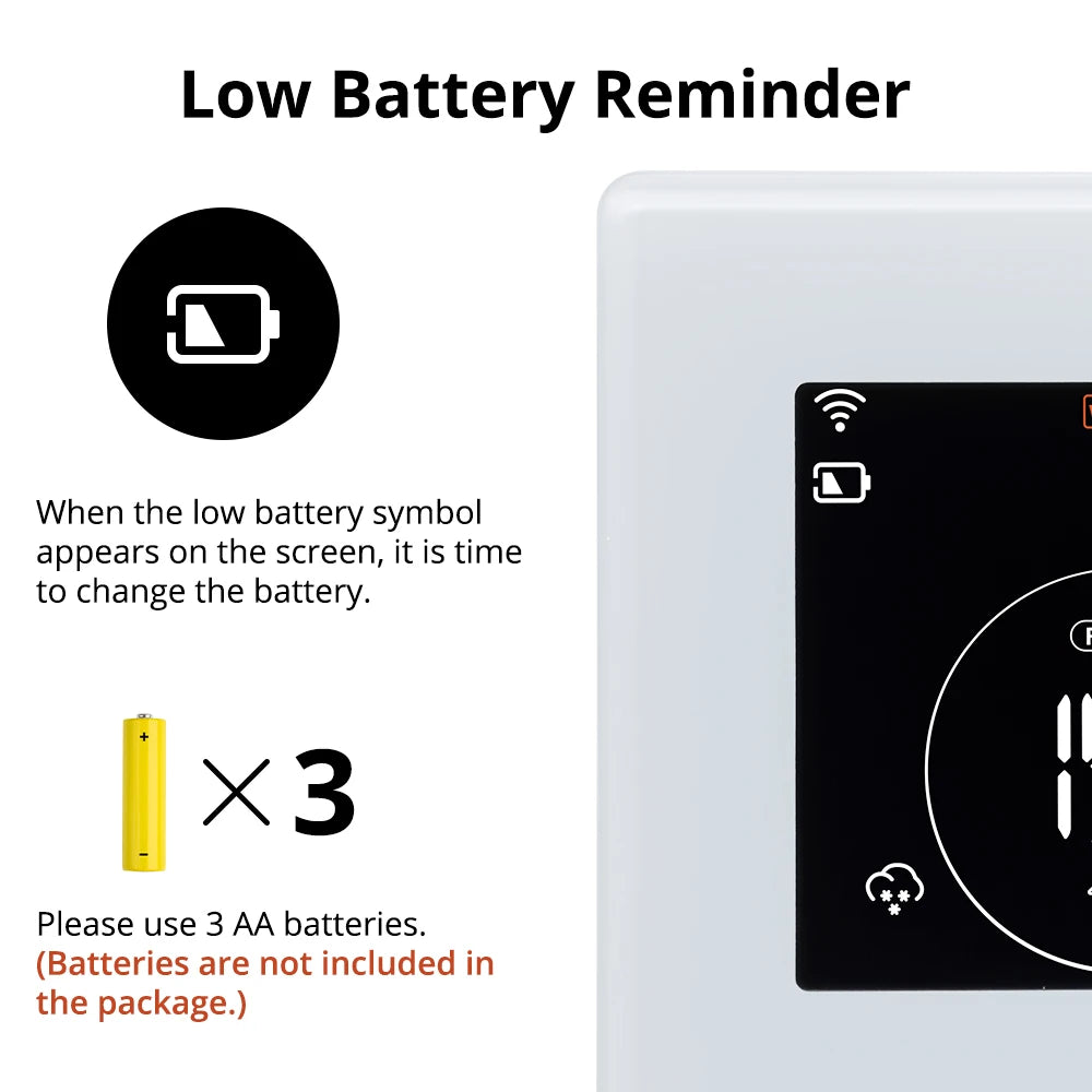 Beok Smart Home Tuya WIFI Thermostat – Battery-powered Thermoregulator for Gas Boiler, Works with Alexa & Google Home