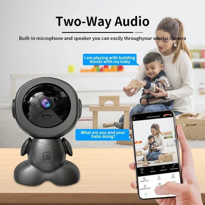 8MP WiFi Surveillance Robot Camera – Two-Way Audio, AI Smart Tracking, 4X Zoom, Color Night Vision, PTZ Security Camera