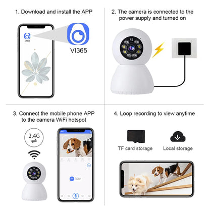 High Resolution Security Camera with 2-Way Talk and Motion Detection for Home, Baby, and Pet Monitoring