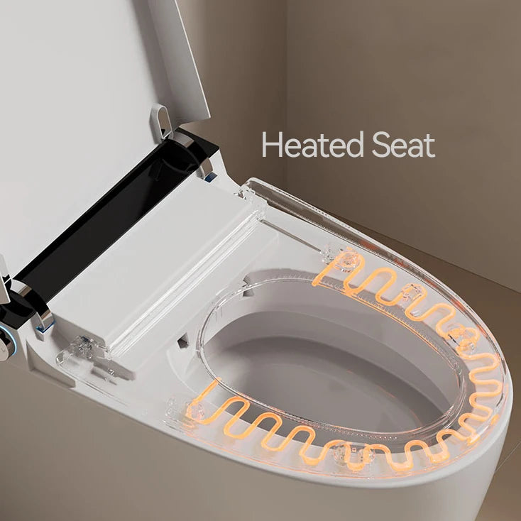 Smart Toilet with Bidet, Heated Seat, Auto Flush, Foot Sensor, and Remote Control