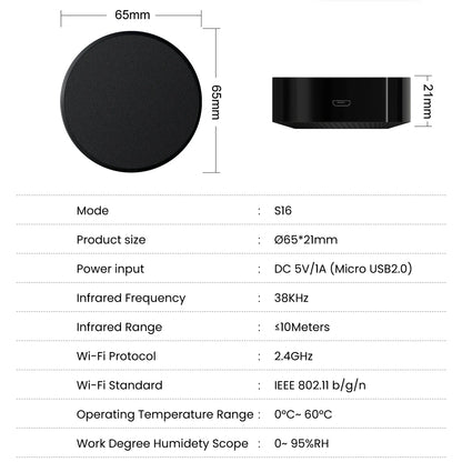 AVATTO Tuya WiFi Smart IR/RF Remote Control for Smart Home for TV, Air Condition, Works with Alexa, Google Home