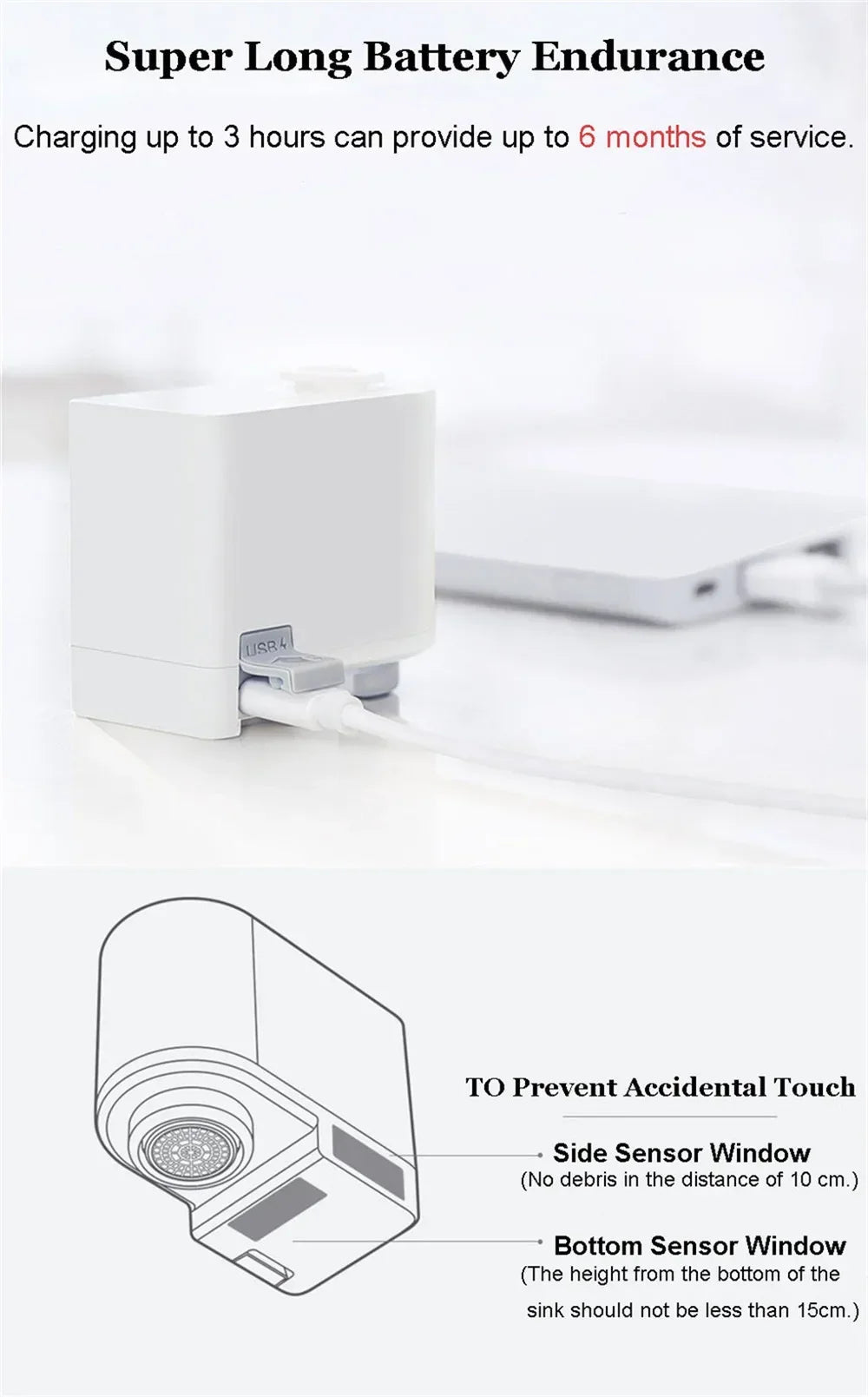 Xiaomi Xiaoda Automatic Sense Faucet Device Intelligent Induction for Kitchen and Bathroom Sink - Hands-Free Aerator