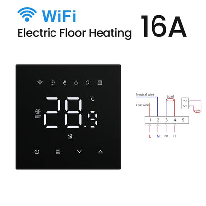 AVATTO Tuya WiFi Heating Thermostat 220V – Smart Electric & Water Floor Heating Temperature Controller for Google Home, Alexa, Alice