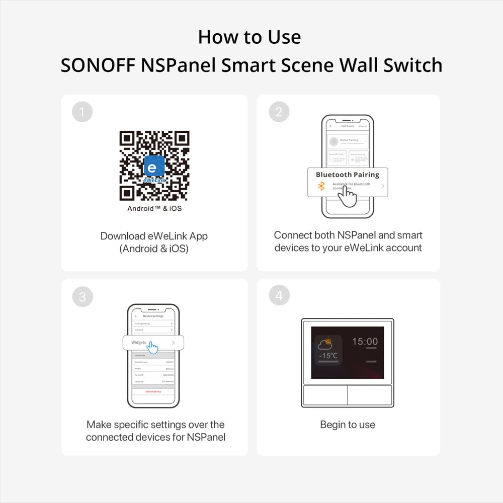 SONOFF NS Panel Smart Scene Wall Switch – Wi-Fi Smart Thermostat & Display Control