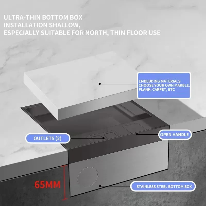 Wall-Embedded Dual Power Socket | Sleek & Modern Design