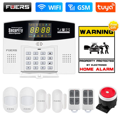 Fuers Tuya Smart WIFI 4G GSM Alarm System – Wireless Security with Motion Sensors, Alexa & Google Control