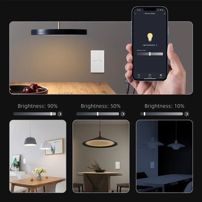 AVATTO Tuya WiFi Smart Dimmer Switch 1/2 Gang Dimmer Light Switch Touch Panel APP Remote Control for Alexa, Google Home