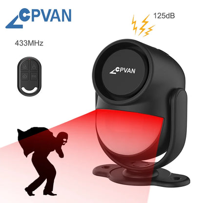 CPVAN Motion Detector for Home Burglary Security Protection – Wireless Motion Sensor with Door Sensor Alarm and Remote Control