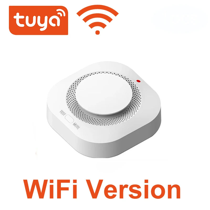 Tuya ZigBee WiFi Smoke Detector Sensor – 80DB Alarm, Fire Protection