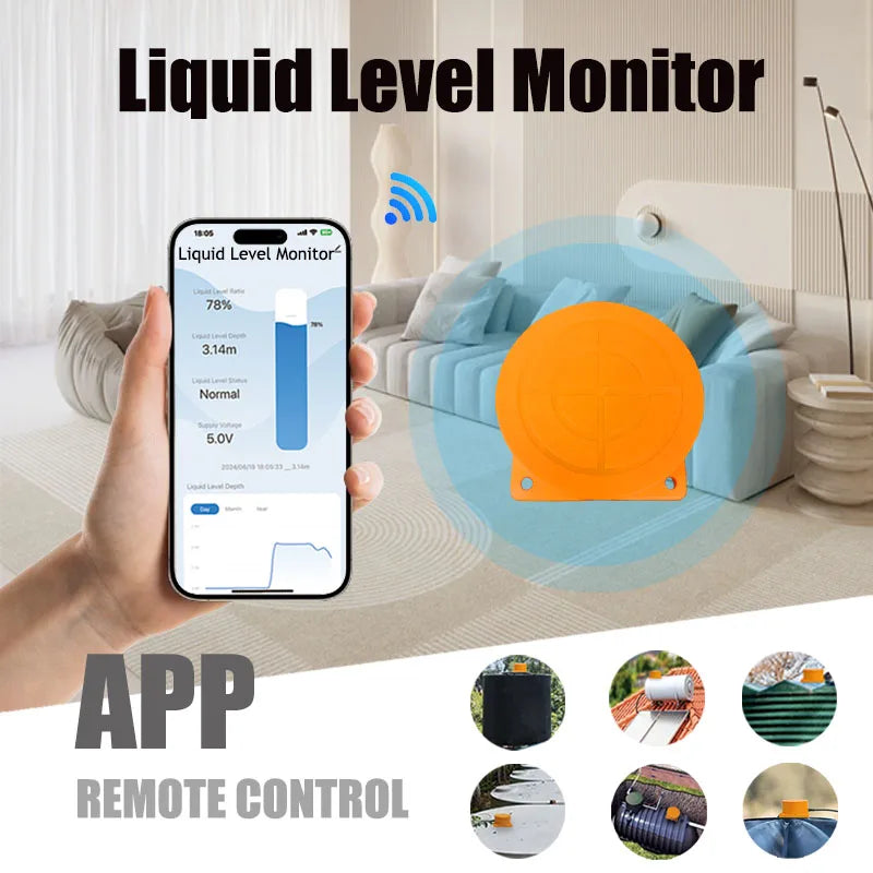 Moray ME201W WiFi TUYA App Smart Home Real-Time Liquid Ultrasonic Water Level Sensor