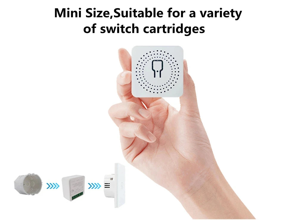 16A Mini Wi-Fi Smart Switch | DIY 2-Way Control, Alexa & Google Assistant Compatible