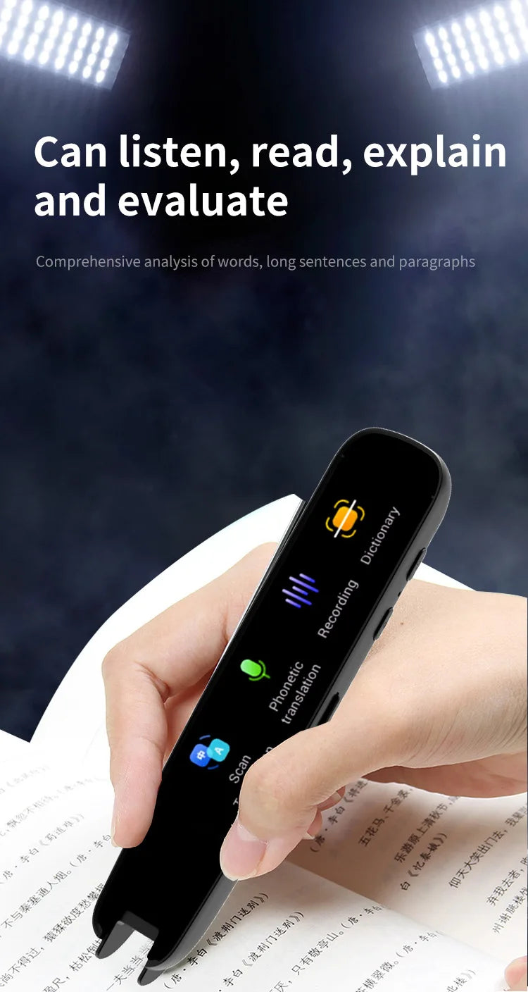 Offline Translation Pen for Teacher-Student Dictionary, English Intelligent Scanning Point Reading, 123 Languages Translator Pen