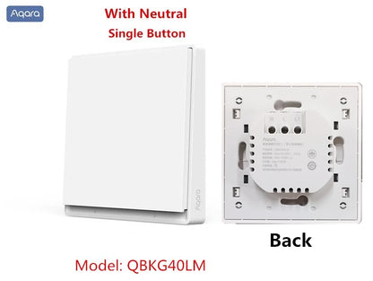 Aqara Smart Wall Switch E1 ZigBee 3.0 Smart Home Wireless Key Light Switch with Fire Wire