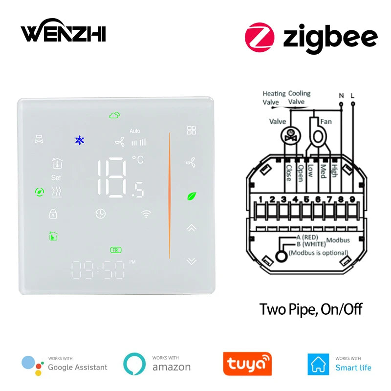 Zigbee/WiFi Smart Air Conditioning Thermostat for Home Cooling/Heating Control