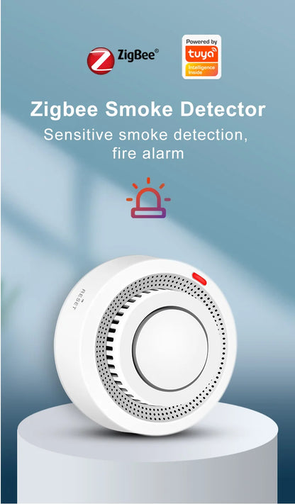 eMastiff ZigBee Smoke Detector – Tuya Smart Home Fire Alarm System with Google Assistant Support