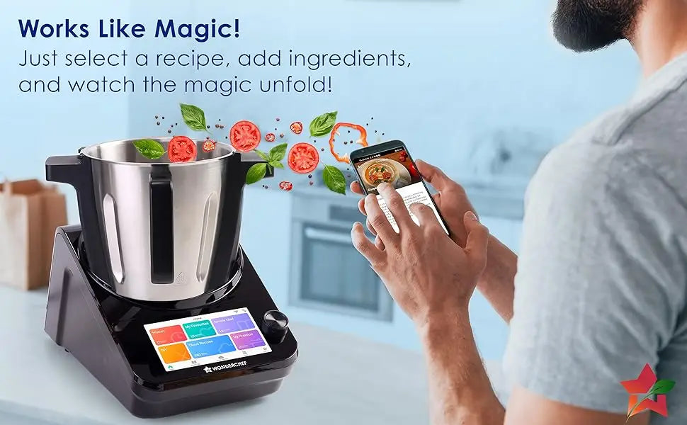 روبوت المطبخ Chef Magic متعدد الإمكانات للمأكولات العالمية – تقطيع وتقليب تلقائي