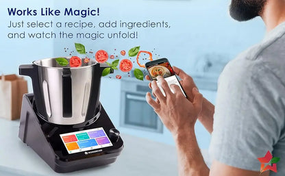 روبوت المطبخ Chef Magic متعدد الإمكانات للمأكولات العالمية – تقطيع وتقليب تلقائي