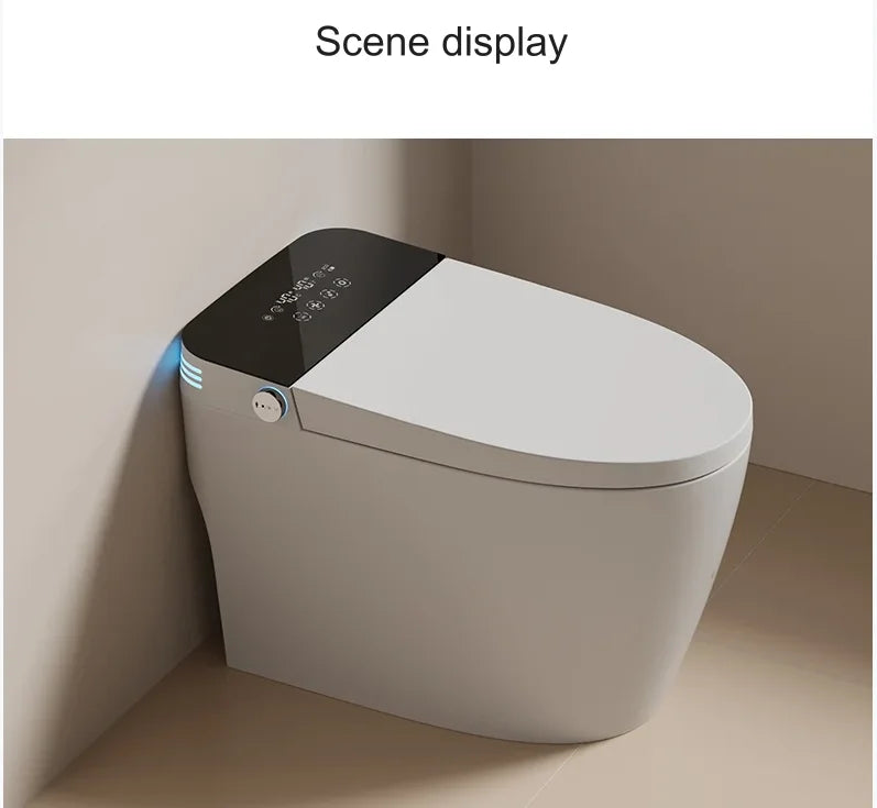 Smart Toilet with Bidet, Heated Seat, Auto Flush, Foot Sensor, and Remote Control