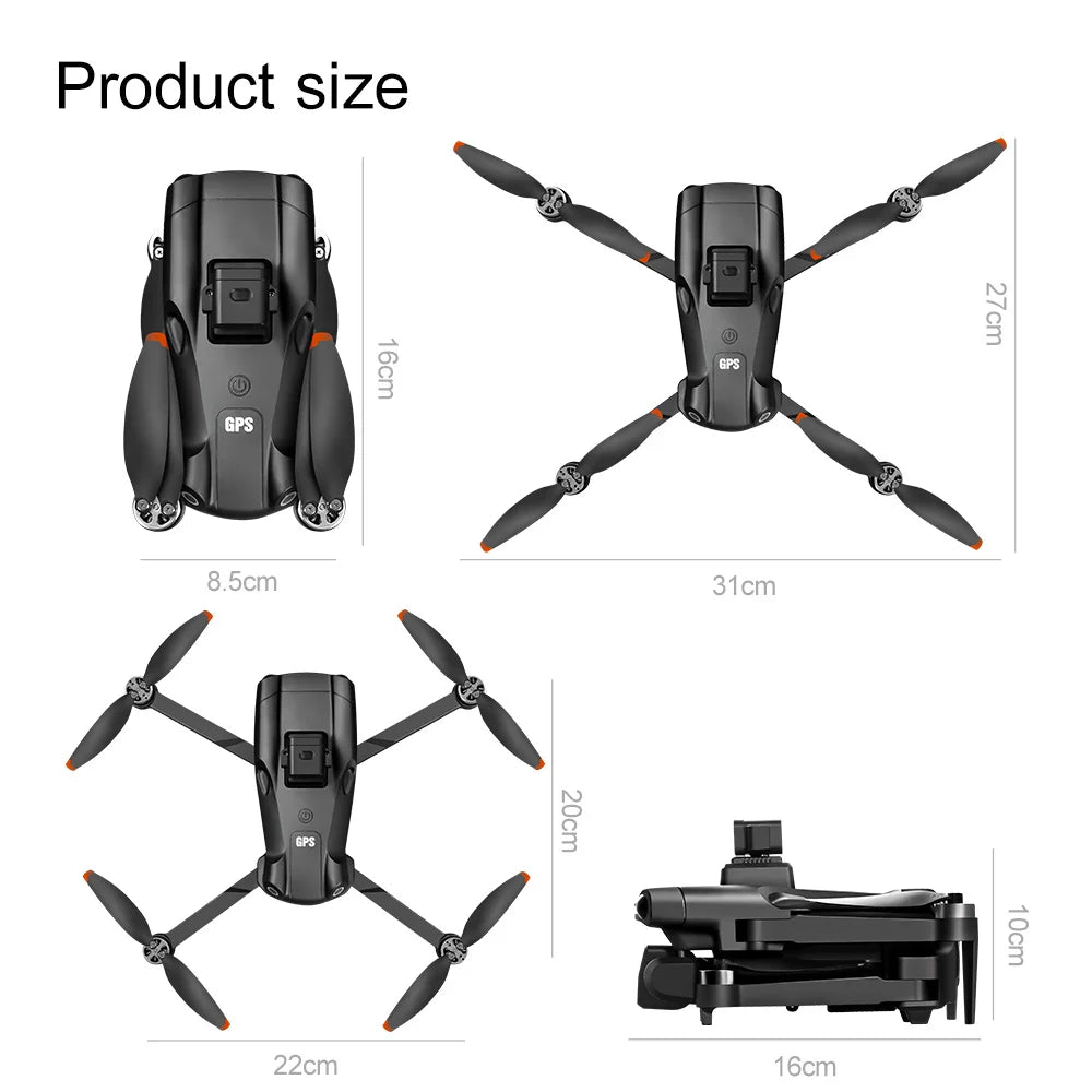 V198 GPS Drone For Xiaomi with 8K Professional HD Camera, 5G WiFi, Obstacle Avoidance, Optical Flow, Brushless, Foldable Quadcopter