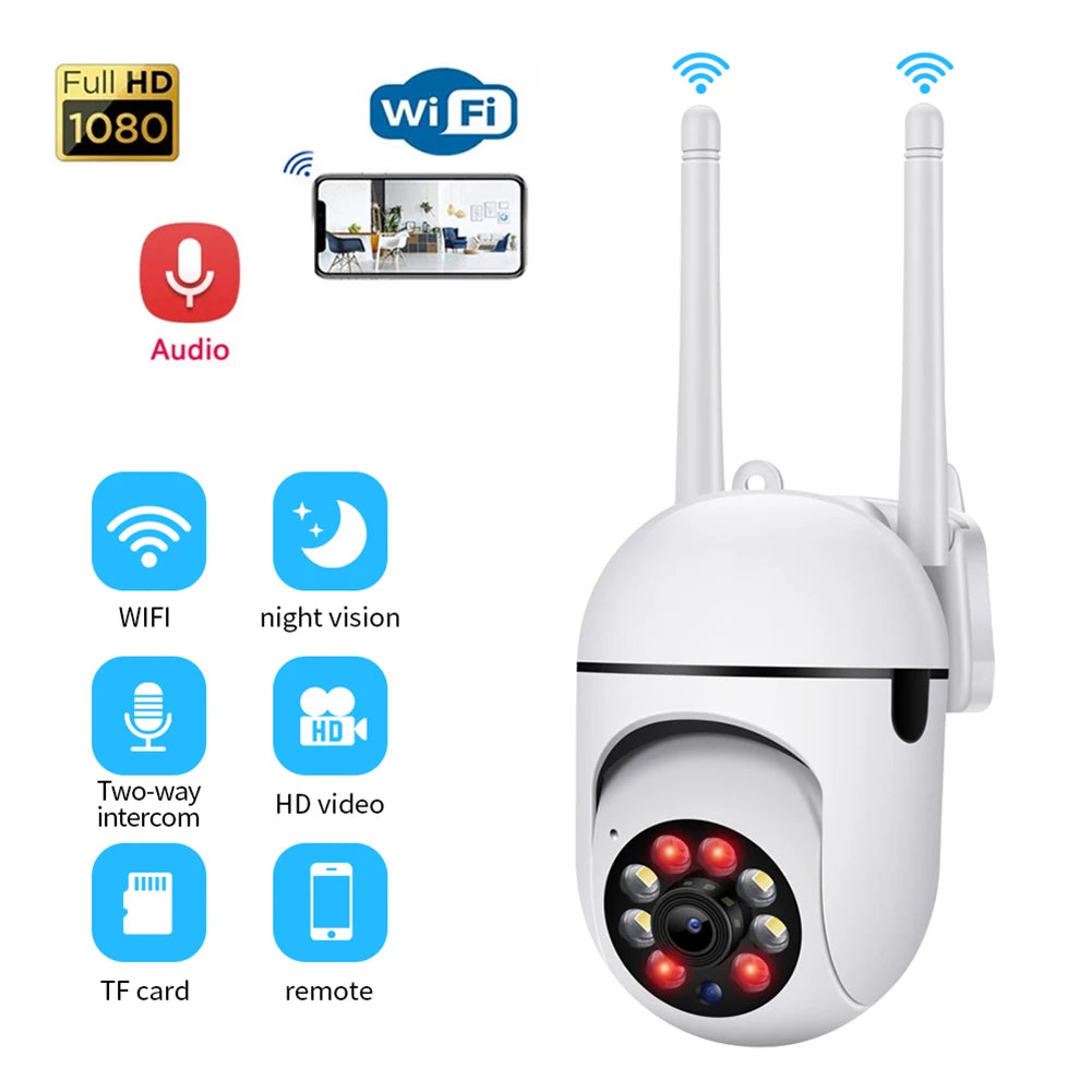 A7 Wireless 2.4G WiFi Security Camera – 2MP Night Vision Mini Camera with Two-Way Audio & 360° Viewing Angle