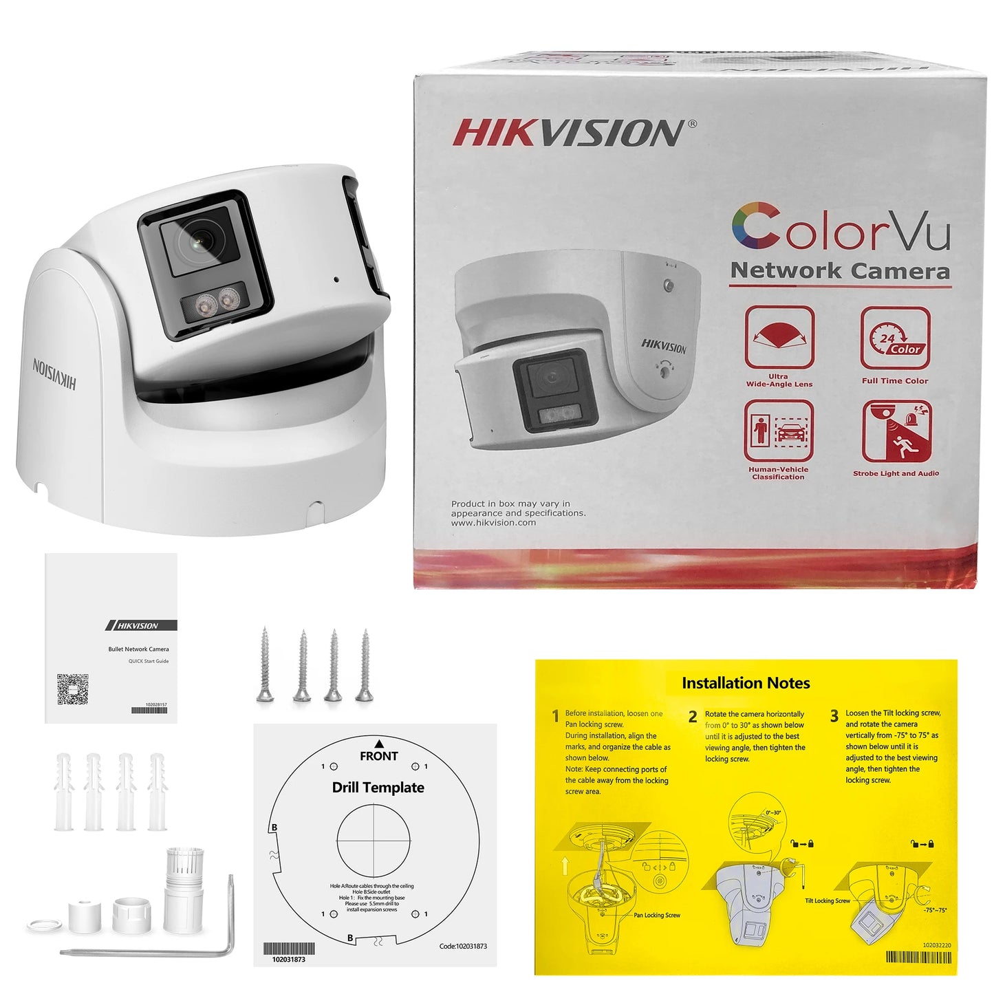 HIKVISION Panoramic IP Camera 8MP 4K DS-2CD2387G2P-LSU/SL 4MP HD DS-2CD2347G2P-LSU/SL ColorVu Built-In Mic Speaker Security