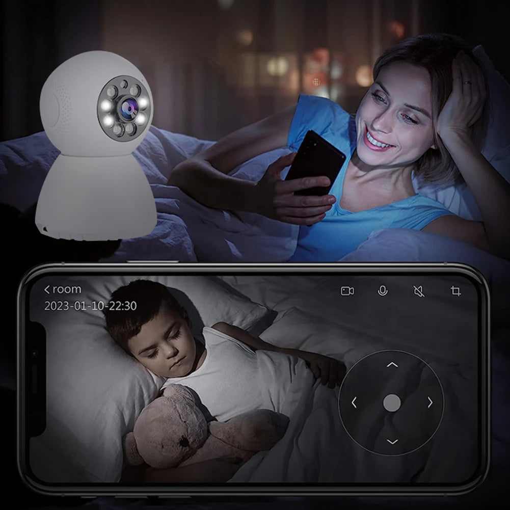 High Resolution Security Camera with 2-Way Talk and Motion Detection for Home, Baby, and Pet Monitoring