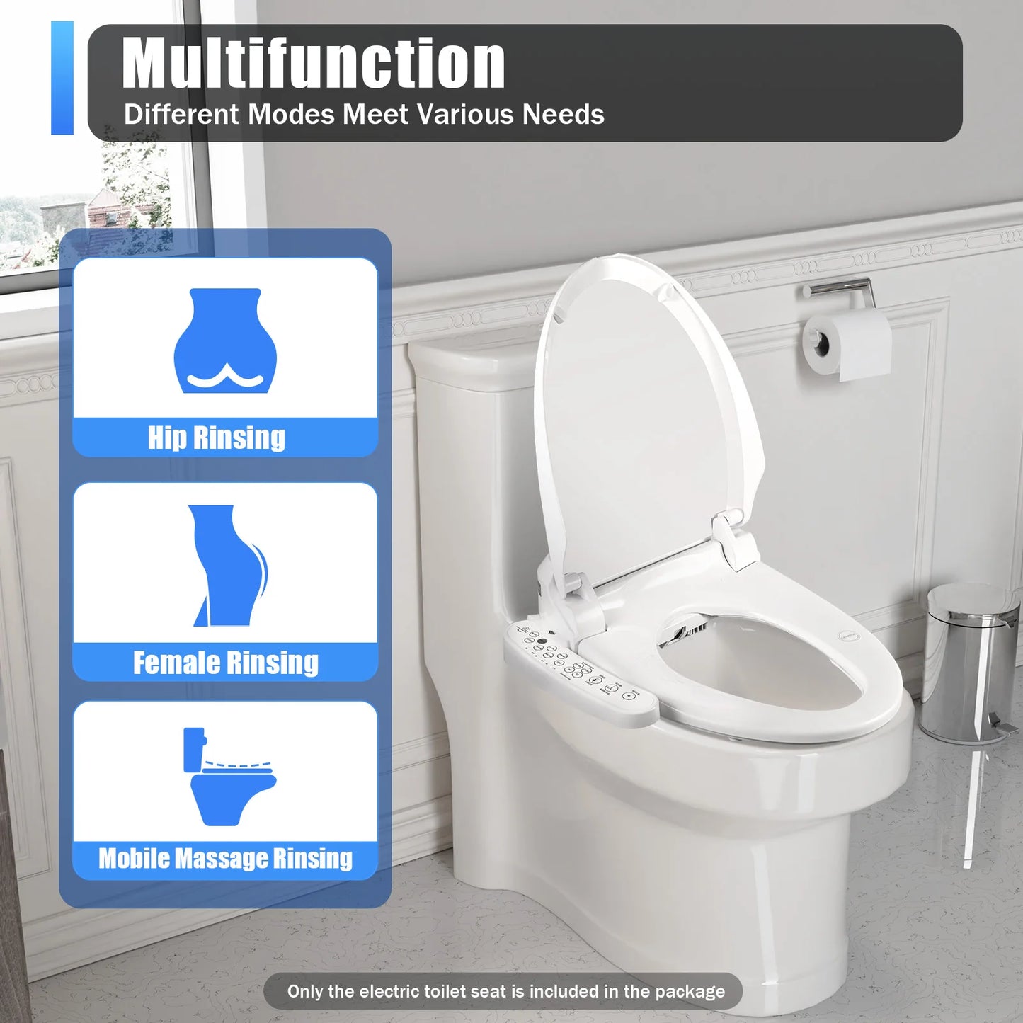 Electric Smart Toilet – Heated Seat & Automatic Cleaning