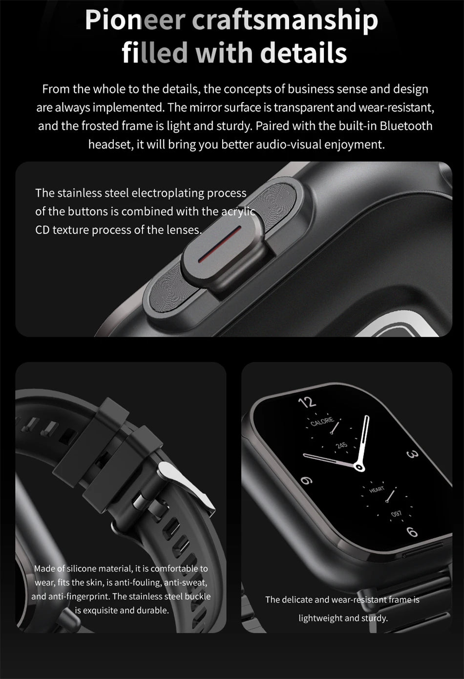 2024 2-in-1 Smart Watch with Earphone | Bluetooth Call, GPS, Heart Rate Monitor & Music Playback